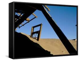 Diamond Mining Ghost Town, Kolmanskop, Namib Desert, Luderitz, Namibia, Africa-Steve & Ann Toon-Framed Stretched Canvas