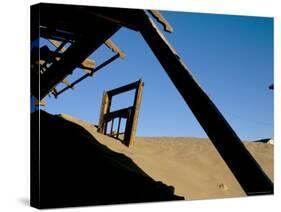 Diamond Mining Ghost Town, Kolmanskop, Namib Desert, Luderitz, Namibia, Africa-Steve & Ann Toon-Stretched Canvas