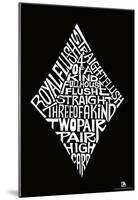 Diamond Poker Hands Text Poster-null-Mounted Poster