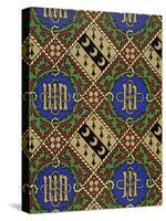 Diamond Print Ecclesiastical Wallpaper Design-Augustus Welby Pugin-Stretched Canvas