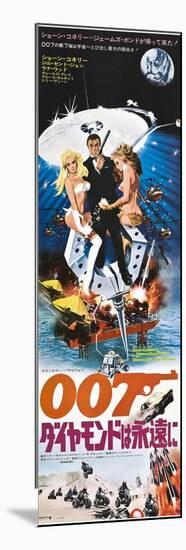 Diamonds are Forever, Japanese poster, Sean Connery, 1971-null-Mounted Art Print