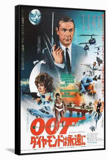 Diamonds are Forever, Japanese poster, Sean Connery, Jill St. John, 1971-null-Framed Stretched Canvas