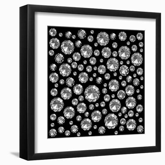 Diamonds Background-ayvengo-Framed Art Print