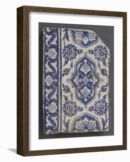 Diamonds in the Blue Cartridge and Foliage Blossomed-null-Framed Giclee Print