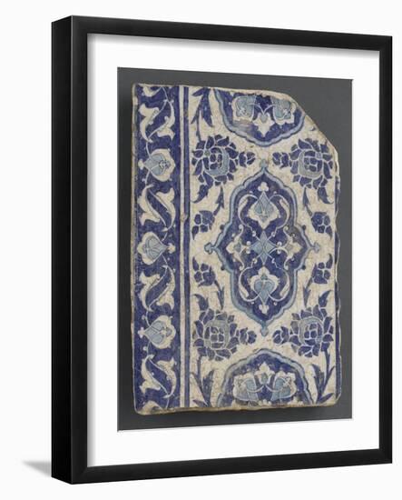 Diamonds in the Blue Cartridge and Foliage Blossomed-null-Framed Giclee Print