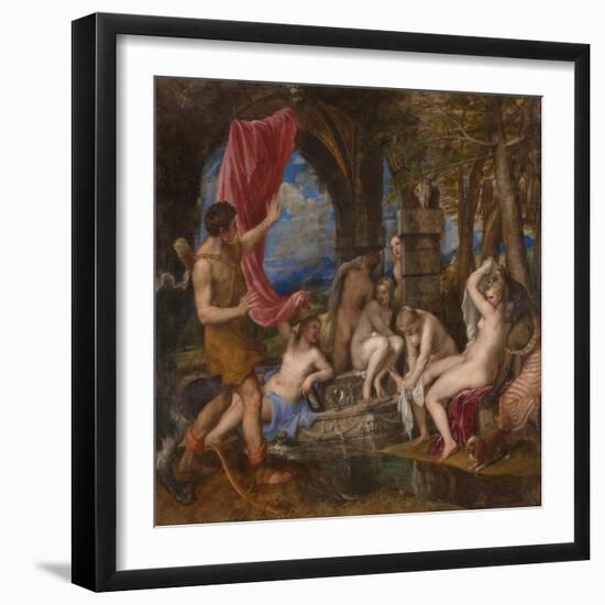 Diana and Actaeon, 1556-1559-Titian (Tiziano Vecelli)-Framed Giclee Print