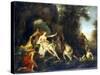 Diana and Actaeon, 1732-Louis Galloche-Stretched Canvas