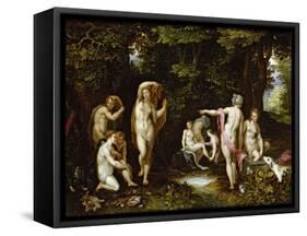 Diana and Actaeon, Ca 1595-Jan Brueghel the Elder-Framed Stretched Canvas