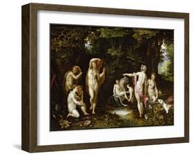 Diana and Actaeon, Ca 1595-Jan Brueghel the Elder-Framed Giclee Print