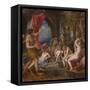 Diana and Actaeon. Date/Period: From 1556 until 1569. Painting. Oil on canvas. Height: 184.5 cm ...-TITIAN-Framed Stretched Canvas