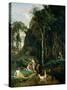 Diana and Actaeon (Diana Surprised in Her Bath), 1836-Jean-Baptiste-Camille Corot-Stretched Canvas