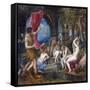 Diana and Actaeon-Titian (Tiziano Vecelli)-Framed Stretched Canvas