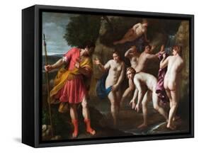 Diana and Actaeon-Alessandro Turchi-Framed Stretched Canvas