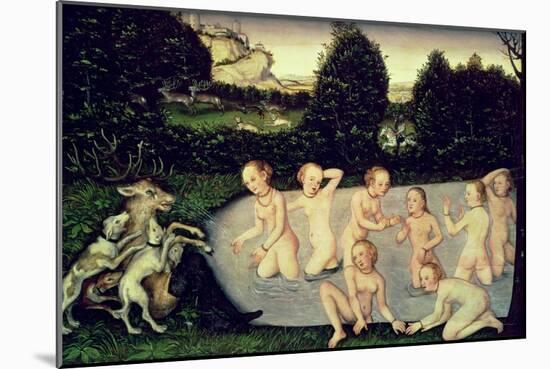 Diana and Actaeon-Lucas Cranach the Elder-Mounted Giclee Print