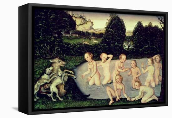 Diana and Actaeon-Lucas Cranach the Elder-Framed Stretched Canvas