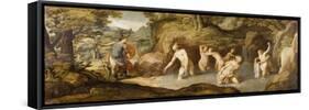 Diana and Actaeon-Andrea Schiavone-Framed Stretched Canvas