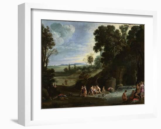 Diana and Callisto, 1620S-Paul Brill-Framed Giclee Print