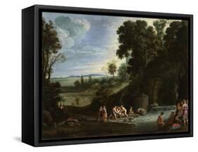 Diana and Callisto, 1620S-Paul Brill-Framed Stretched Canvas