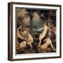 Diana and Callisto-Titian (Tiziano Vecelli)-Framed Art Print