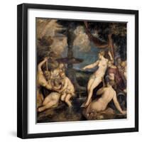 Diana and Callisto-Titian (Tiziano Vecelli)-Framed Art Print