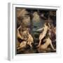 Diana and Callisto-Titian (Tiziano Vecelli)-Framed Art Print