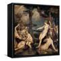 Diana and Callisto-Titian (Tiziano Vecelli)-Framed Stretched Canvas