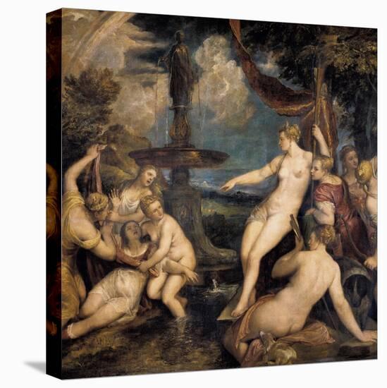 Diana and Callisto-Titian (Tiziano Vecelli)-Stretched Canvas