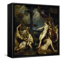 Diana and Callisto-Titian (Tiziano Vecelli)-Framed Stretched Canvas