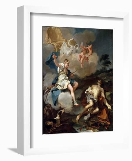 Diana and Endymion, 1723-Giovanni Battista Pittoni-Framed Giclee Print