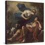 Diana and Endymion, c.1675-80-Luca Giordano-Stretched Canvas