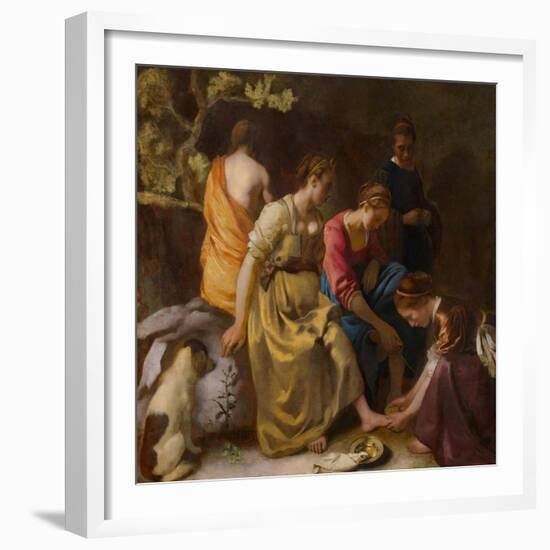 Diana and her Companions, c.1655-56-Johannes Vermeer-Framed Giclee Print