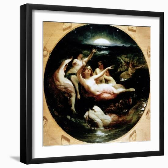 Diana and Her Nymphs, 1850-John George Naish-Framed Giclee Print