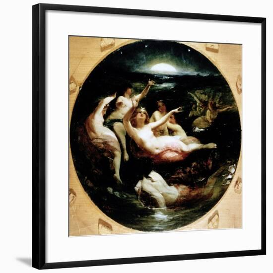 Diana and Her Nymphs, 1850-John George Naish-Framed Giclee Print