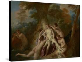 Diana and Her Nymphs Bathing, 1722-4-Jean Francois de Troy-Stretched Canvas