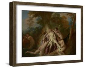 Diana and Her Nymphs Bathing, 1722-4-Jean Francois de Troy-Framed Giclee Print