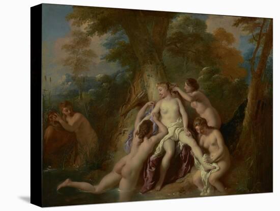 Diana and Her Nymphs Bathing, 1722-4-Jean Francois de Troy-Stretched Canvas