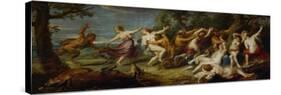 Diana and Her Nymphs Discoverd by Satyrs-Peter Paul Rubens-Stretched Canvas