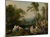 Diana and Her Nymphs in a Landscape, 1644-Laurent de La Hire or La Hyre-Mounted Giclee Print