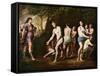 Diana and Her Nymphs Surprised by Actaeon-Andrea Vaccaro-Framed Stretched Canvas