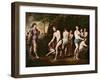 Diana and Her Nymphs Surprised by Actaeon-Andrea Vaccaro-Framed Giclee Print