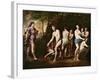 Diana and Her Nymphs Surprised by Actaeon-Andrea Vaccaro-Framed Giclee Print