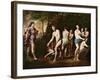 Diana and Her Nymphs Surprised by Actaeon-Andrea Vaccaro-Framed Giclee Print