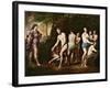 Diana and Her Nymphs Surprised by Actaeon-Andrea Vaccaro-Framed Giclee Print