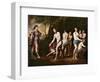 Diana and Her Nymphs Surprised by Actaeon-Andrea Vaccaro-Framed Giclee Print