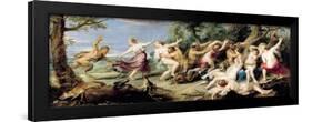 Diana and Her Nymphs Surprised by Fauns, 1638-40-Peter Paul Rubens-Framed Giclee Print