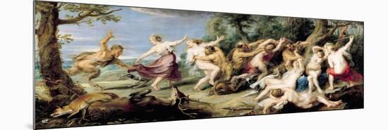 Diana and Her Nymphs Surprised by Fauns, 1638-40-Peter Paul Rubens-Mounted Giclee Print