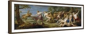 Diana and Her Nymphs Surprised by Satyrs, 1638-1640-Peter Paul Rubens-Framed Giclee Print