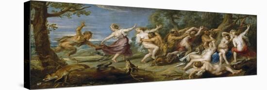 Diana and Her Nymphs Surprised by Satyrs, 1638-1640-Peter Paul Rubens-Stretched Canvas
