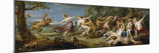 Diana and Her Nymphs Surprised by Satyrs, 1638-1640-Peter Paul Rubens-Mounted Giclee Print