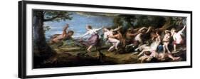 Diana and Her Nymphs Surprised by the Fauns, 1638-1640-Peter Paul Rubens-Framed Giclee Print